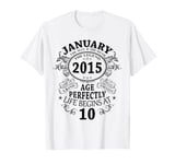 10 Years Old Gift 10th Birthday Gifts For Men January 2015 T-Shirt