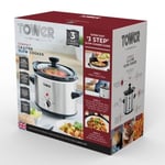 Tower 1.5 Litre Stainless Steel Slow Cooker