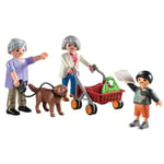 Playmobil Figurine Lot Personnage Couple Grand Parents + Enfant & Accessoires