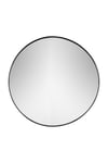 Thin Round Matte Black Round Deep Edge Mirror