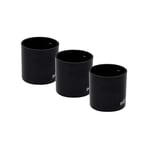 KalaMitica - Lot de 3 cylindres magnétiques de 6,5 cm - Noir - Conteneurs de rangement ou porte-pots magnétiques avec aimant puissant pour tableaux muraux magnétiques