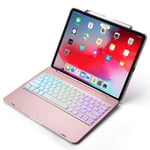 Ultra-thin Tablet Keyboards Bluetooth Keyboard Case, for IPad Pro 12.9 Inch （2018,with Pen Slot (Color : Rose Gold)