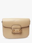 Pre-loved GUCCI 1995 Horsebit Leather Shoulder Bag, Neutral