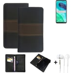 Phone Case + earphones for Motorola Moto G8 Wallet Cover Bookstyle protective