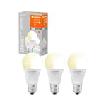 LEDVANCE Lampe LED intelligente avec technologie WiFi, douille E27, dimmable, blanc chaud (2700 K), remplace les lampes à incandescence par 60W, SMART+ WiFi Classic Dimmable, lot de 3