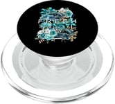 Bleu sarcelle Aqua Fresh BloomTeal Aqua Graphic PopSockets PopGrip pour MagSafe