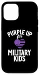 Coque pour iPhone 12/12 Pro Purple Up pour enfants militaires Army Purple Military Child