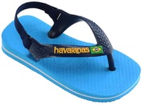 Havaianas Baby Brasil Logo Ii Turquoise/Navy Blue 25/26