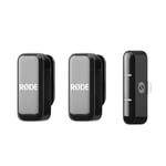 RØDE Wireless Micro - Microphone sans fil compact, deux micros avec étui de charge pour la création de contenu sur smartphone - Lightning, noir