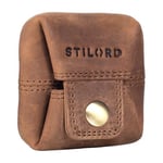 STILORD 'Claron' Porte-Monnaie Mini en Cuir Vintage Porte-Monnae Petit Portefeuille pour Homme Femme Étui Bourse en Cuir Véritable, Couleur:Marron Moyen