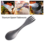 Ultralight Spork EDC Outdoor Tool Cutlery Fork Spoon Tableware Titanium Spoon