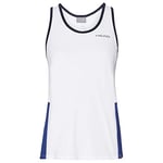 HEAD Club Débardeur G T-Shirts Fille, Blanc/Bleu Royal, 176 cm