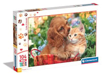 Clementoni Puzzle Maxi Cute Friends 104 Pièces - Supercolor, Puzzle pour Enfants, Fabriqué en Italie, 25763