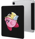 Étui Pour Ipad Pro 2021 Kirby 12,9 Pouces, Type Ordinateur Portable, Support À Trois Volets Avec Porte-Stylo, Veille/Réveil Automatique