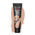 Revlon ColorStay Full Cover Longwear Matte Foundation, Heat & Sweat Resistant Lightweight Face Makeup, Natural Beige (220), 30ml