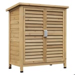 Armoire Abri de Jardin Terrasse - Remise Outils sur Pied - Toit bitumé -  dim. 87L x 46l x 96H cm étagère - Portes persiennes