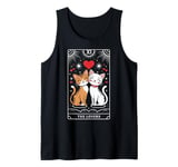 Tarot Card Mystic Cats | The Lovers Valentines Day Couples Tank Top