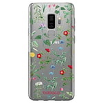 Babaco ERT Group Coque de téléphone Portable pour Samsung S9 Plus Original et sous Licence Officielle Motif Flowers 042 Parfaitement adapté à la Forme du téléphone Portable, partiel imprimé