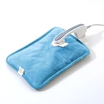 Electric Rechargeable Hot Water Bottle Blue Bed Hand Warmer Massaging Heat Pad