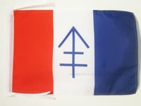 DRAPEAU RÉPUBLIQUE LIBRE DU VERCORS 45x30cm - PAVILLON FRANCE - RÉSISTANCE FRANÇ