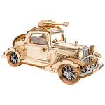 ROBOTIME Voiture Bulle Vintage Puzzle 3D Bois Maquette Bois Casse Tete Adulte Mecanique Bois Kit De Construction De Modèles Découpé Au Laser en Puzzle