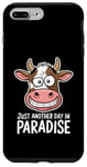 Coque pour iPhone 7 Plus/8 Plus Just Another Day In Paradise Cow Humour Sarcasme Femmes Hommes