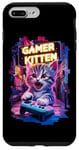 Coque pour iPhone 7 Plus/8 Plus Gamer Kitten Cute Gaming Jeux vidéo Cat Lover