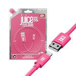 Juice Apple iPhone Lightning 3m Charger and Sync Cable for Apple iPhone 13, 13 Pro, 12, 12 Mini, SE, 11, XS, XR, X, 8, 7, 6, 5, iPad, Airpods Pro - Raspberry