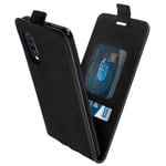 Vertical flip case, synthetic leather case for Samsung Galaxy A70 – Black