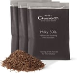 Hotel Chocolat Milky 50% Hot Chocolate Sachets - Luxury Chocolate Flakes - Pack