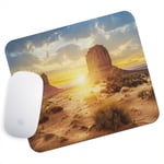 UK Seller Anti-Slip Gaming Mouse Pad Mat PC Laptop Red Rocky Desert Sunset Cool