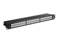 Microconnect - Patch-Panel - Rackmontering - Cat 6A - Stp - Rj-45 X 24 - Svart - 19"