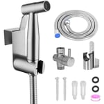 Kit de Douchette de Bidet pour WC Pulvrisateur de Bidet en Acier Inoxydable avec Tuyau et Vanne 1-2 Douchette de Bidet 43 wake