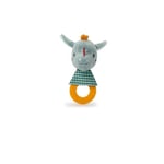 LILLIPUTIENS - Teething Rattle Joe the Dragon - Sensory Toy for Babies with Teething Ring, Paper Sound, and Bell - Soothes Teething Pain - From 3 Months - 83484