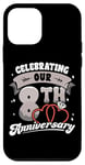 iPhone 12 mini 8th Wedding Anniversary Celebrating 8 Years Matching Gift Case