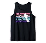 Snowboarder EAT SLEEP SNOWBOARDING REPEAT Girl Tank Top