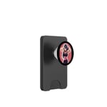 Fille aux cheveux noirs de style anime et manga faisant preuve de souplesse dans une tenue de sport PopSockets PopWallet pour MagSafe