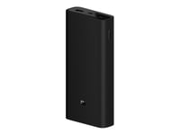 Xiaomi Mi - Strömförsörjningsbank - 20000 Mah - 74 Wh - 50 Watt - 4 A - High Power Flash - 3 Utdatakontakter (Usb, 24 Pin Usb-C) - Svart