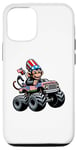 Coque pour iPhone 12/12 Pro Patriotic Monkey 4 juillet Monster Truck American