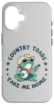 Coque pour iPhone 16 Cool Cowboy Toad jouant de la musique, Country "Toads", Take Me Home