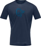 Norrøna Men's Fjørå Wool T-Shirt Indigo Night/Mykonos Blue, L