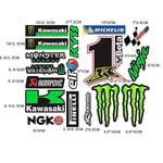 Racingbil Motorcykel Monster Energy Dekaler Hjälm Dekaler För Yamaha Honda Kawasaki Suzuki Large Kawasaki Ghost Claw Race