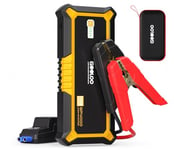 GOOLOO Booster Batterie Voiture 4000A GP4000 12V (Tous Les Essences et Jusqu'à 10 L Diesel) Jump Starter avec Pinces Sécurité Intelligentes Supersafe+Lampe LED+Sorties ChargeRapide 3.0