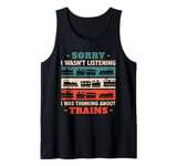 Thinking About Trains Model Railroad Conductor Wagon Train Tank Top