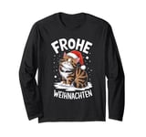 Merry Christmas British Long Hair Cat Frohe Weihnachten Long Sleeve T-Shirt