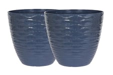 Plant Avenue Plastic Plant Pot, Blue, Medium