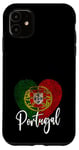 Coque pour iPhone 11 Drapeau Portugal Coeur Drapeau Portugal I Love Portugal