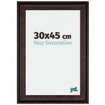 Yd. - Your Decoration - 30x45 cm - Cadres en Bois avec Verre acrylique - Anti-Reflet - Excellente Qualité - Brun - Cadre Decoration Murale