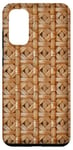 Coque pour Galaxy S20 Panier en osier esthétique vintage en rotin imprimé bambou