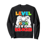 Level 100 Days Of School Unlocked Video Games Boys Gamer Sweatshirt